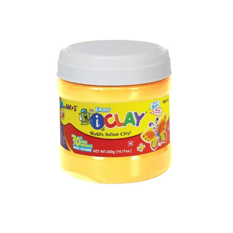 Plastilina iClay Enjoy Galben 400g - Modelare Ușoară
