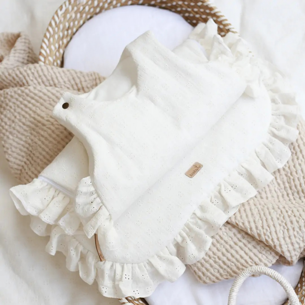Sac de dormit BabyLy bumbac brodat, antialergic 0-9 luni - imagine 4