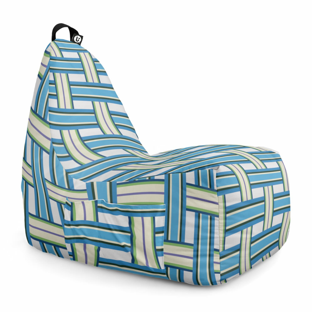 Fotoliu Puf Chill XL Blueberry And Kiwi Updeco - imagine 6