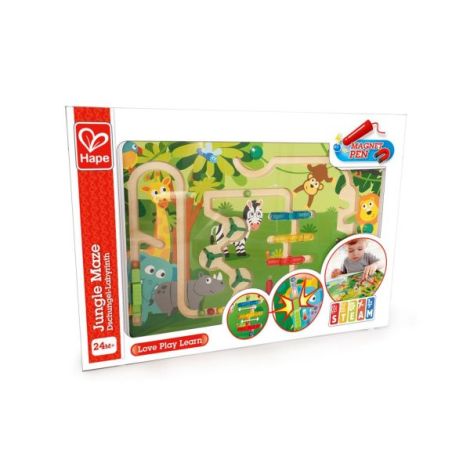 Labirint Magnetic Jungla Hape | Jucărie Lemn - imagine 7