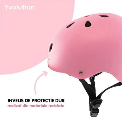 Yvolution Casca Pink Protectie Copii 44-52cm - imagine 2