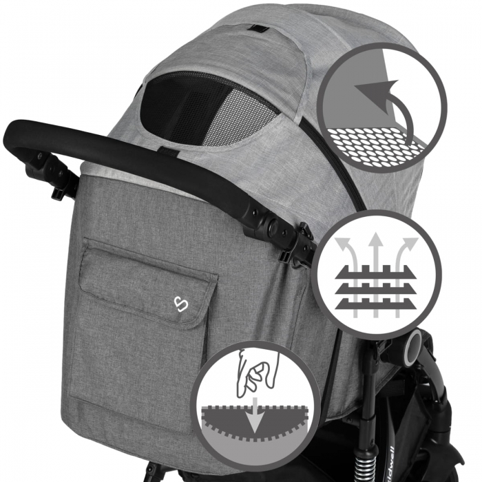 Carucior Sport Kidwell Carell Light Gray - imagine 8