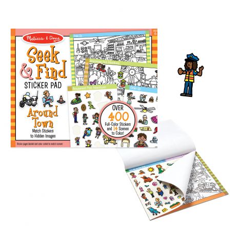 Bloc Colorat și Abtibilduri Melissa & Doug În Oraș