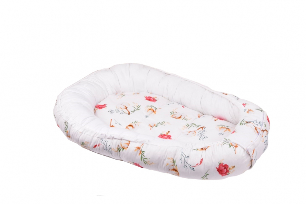 Babynest Confort Family Flori Bumbac, 0-12 luni - imagine 3