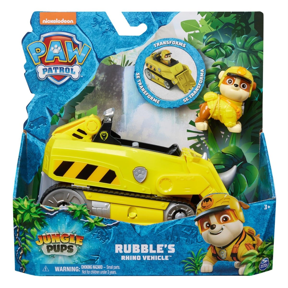 Paw Patrol Jungle Pups Rubble cu Masinuta Transformabila