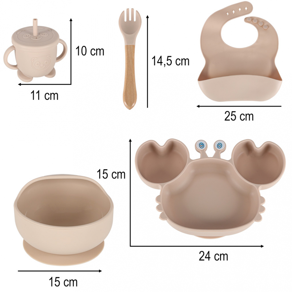 Set Hranire Bebelusi Ikonka 9 Piese Silicon Crab