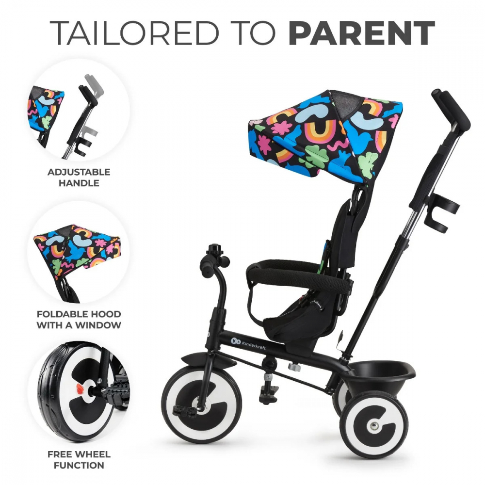 Kinderkraft Aston Happy | Tricicleta 9 luni-5 ani - imagine 6