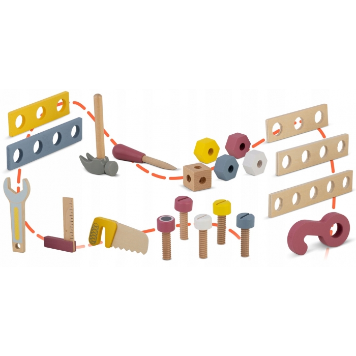 Antepremergator Ricokids Tool Truck din Lemn - imagine 5