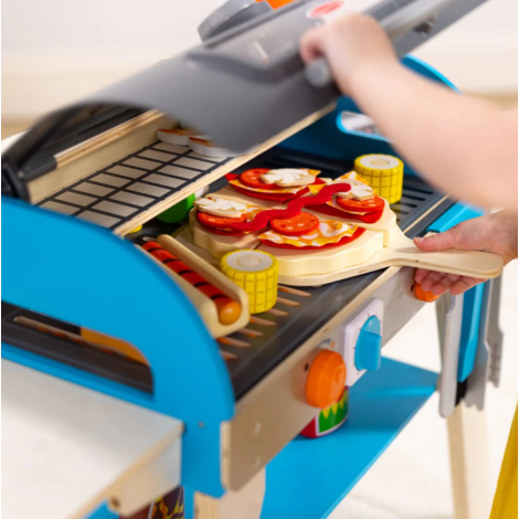 Set Bucătărie Grill Pizza Melissa & Doug Lemn - imagine 4