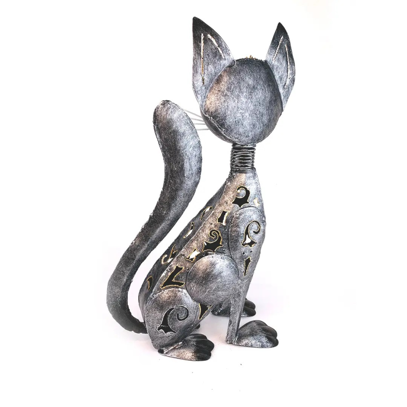 Pisică Metalică Decorațiune Grădină Flexibilă - imagine 2