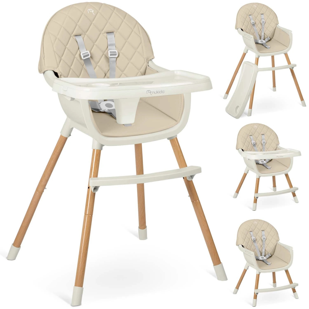 Scaun Nukido Lilo 3in1 Reglabil Beige - imagine 5