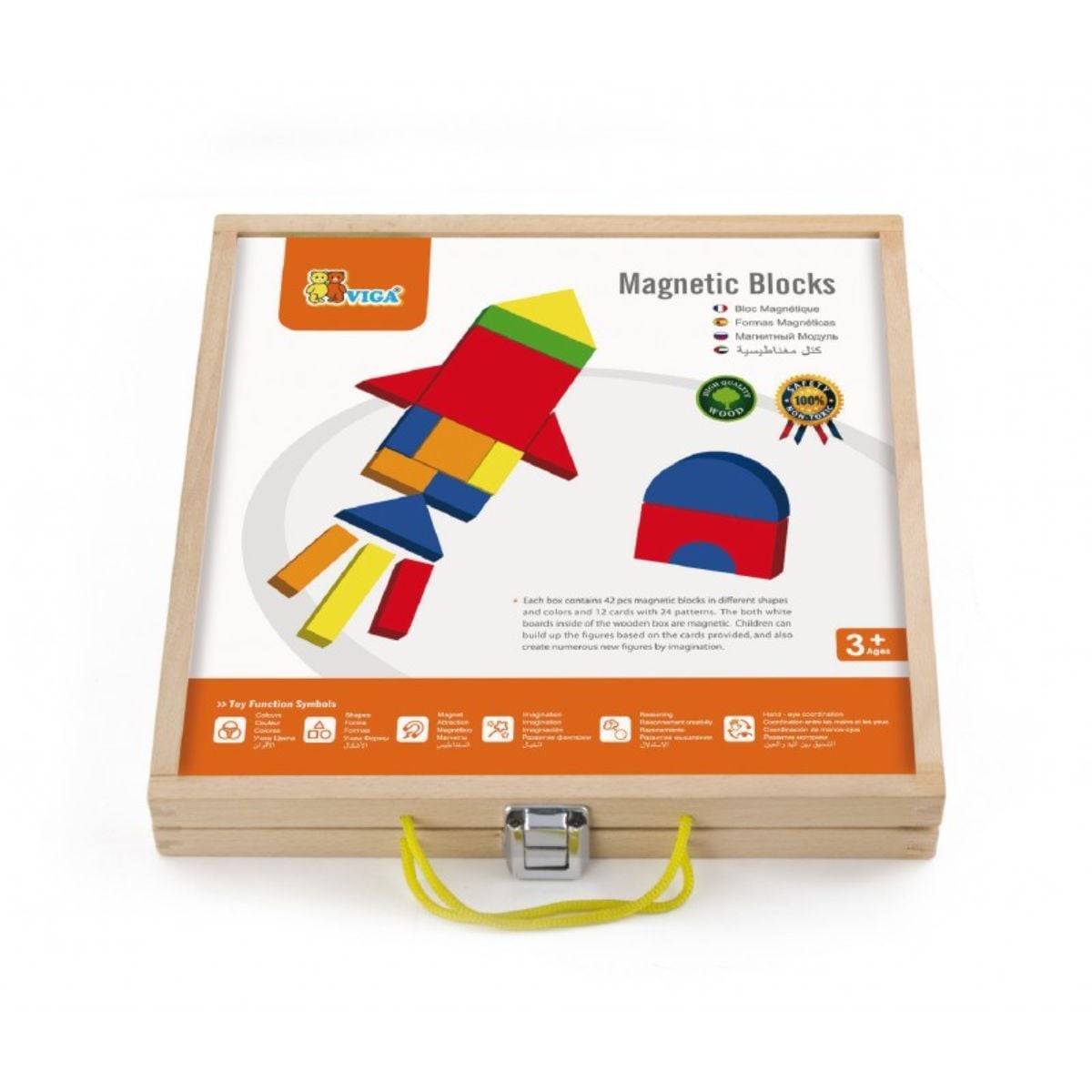 Set Magnetic Viga, Forme Geometrice Lemn
