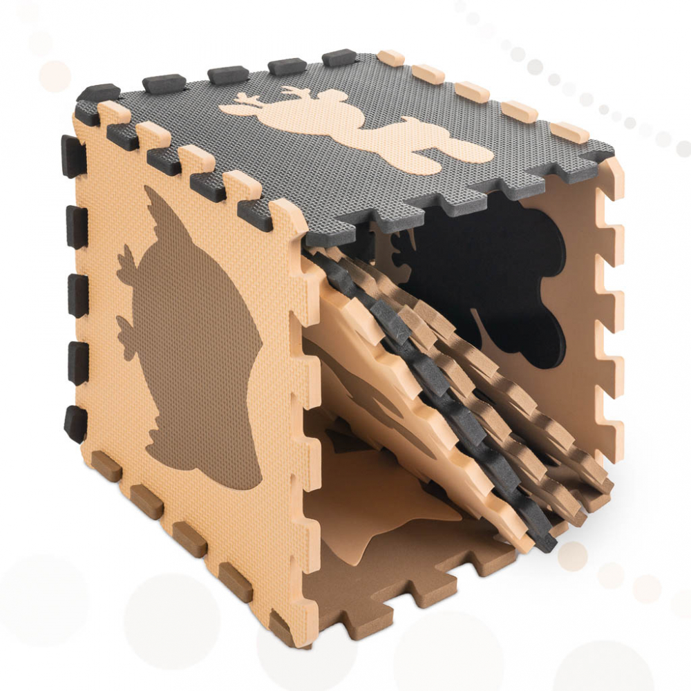 Covoras Puzzle Ikonka 9 piese | Joc Educativ Sigur - imagine 5