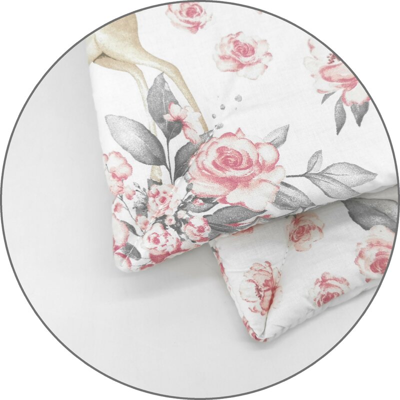Set Lenjerie Patut MimiNu Sweet Deer Pink 5 Piese - imagine 5