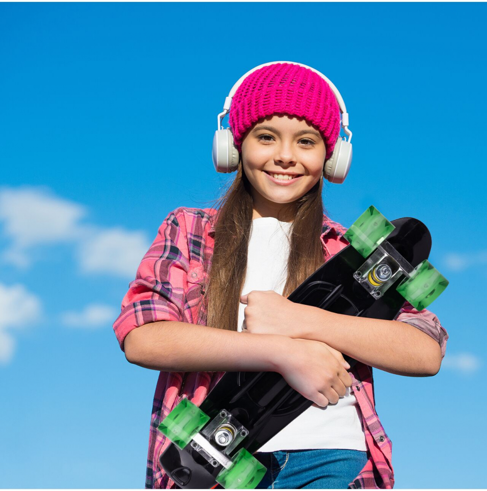Skateboard Malplay cu LED 56x15cm Negru - imagine 3