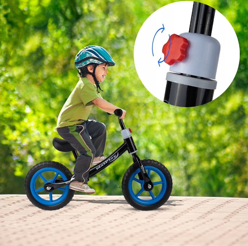 Bicicleta Fără Pedale Malplay Push Sport Blue, 12 Inch - imagine 3