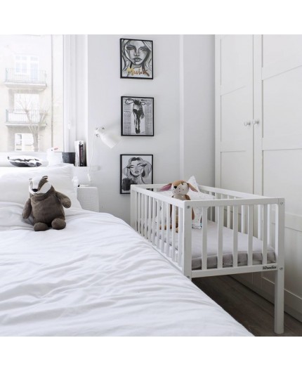 Patut Co-Sleeping Woodies, Alb, cu Saltea Inclusa - imagine 8