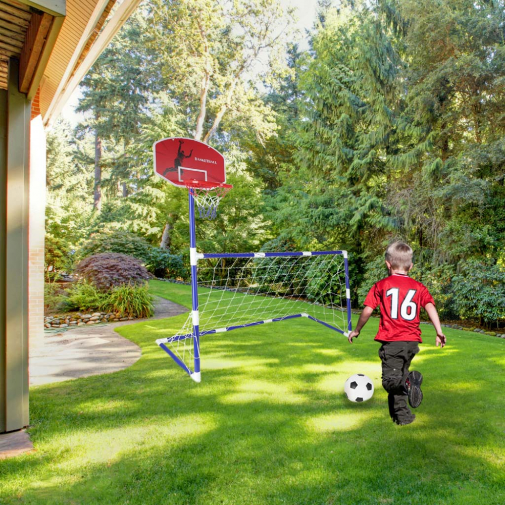 Ikonka Set 2-in-1 Fotbal & Baschet Copii - imagine 6