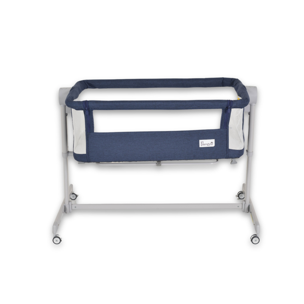 Pat Co-Sleeper Moni Albastru cu Saltea Inclusă - imagine 7