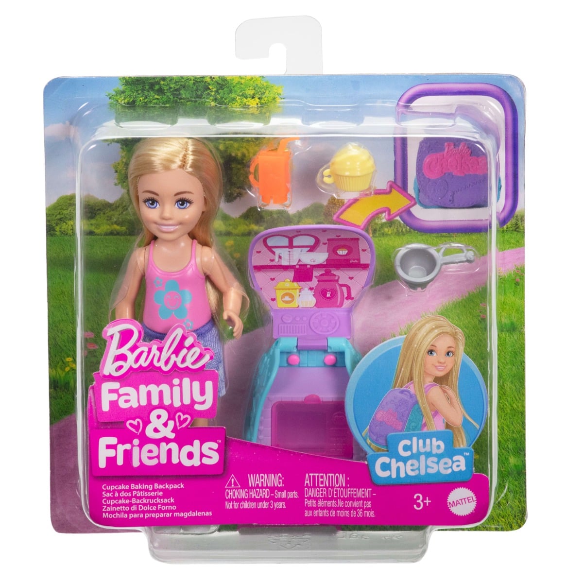 Păpușă Chelsea Cupcake Baking Backpack Barbie