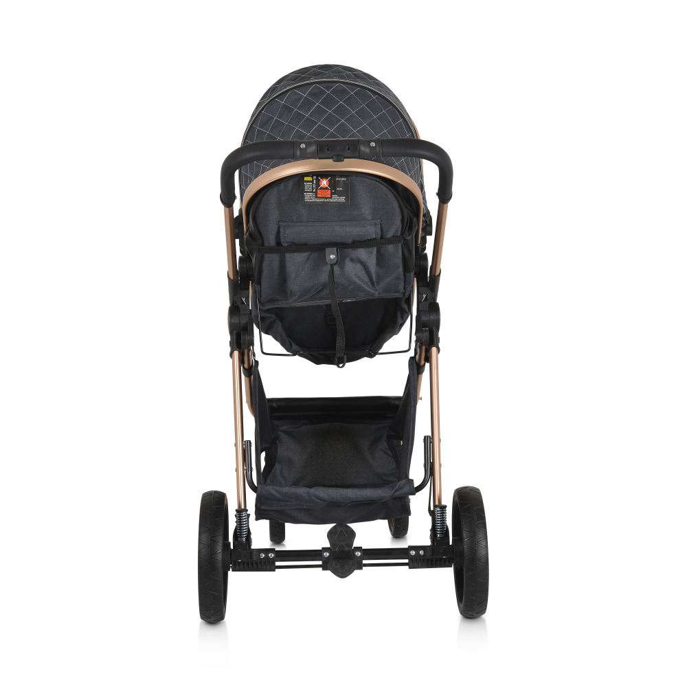 Carucior 2in1 Moni Alma Black, Reversibil, Aluminiu - imagine 10