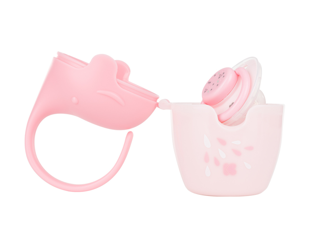 Cutie Suzete KikkaBoo Elephant Pink, Agățare Universală - imagine 2