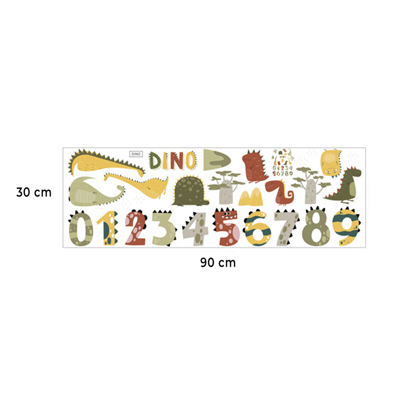 Sipo Sticker Dino Numere 63x63cm Educativ - imagine 7