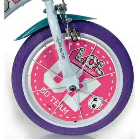 Bicicleta LOL Dino Bikes 14" pentru fete 3-5 ani - imagine 2