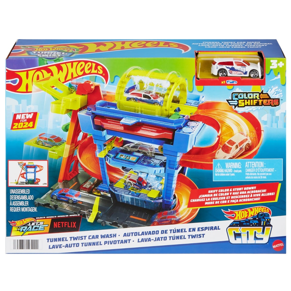 Spalatorie Hot Wheels HTN80 cu Tunel si Masina