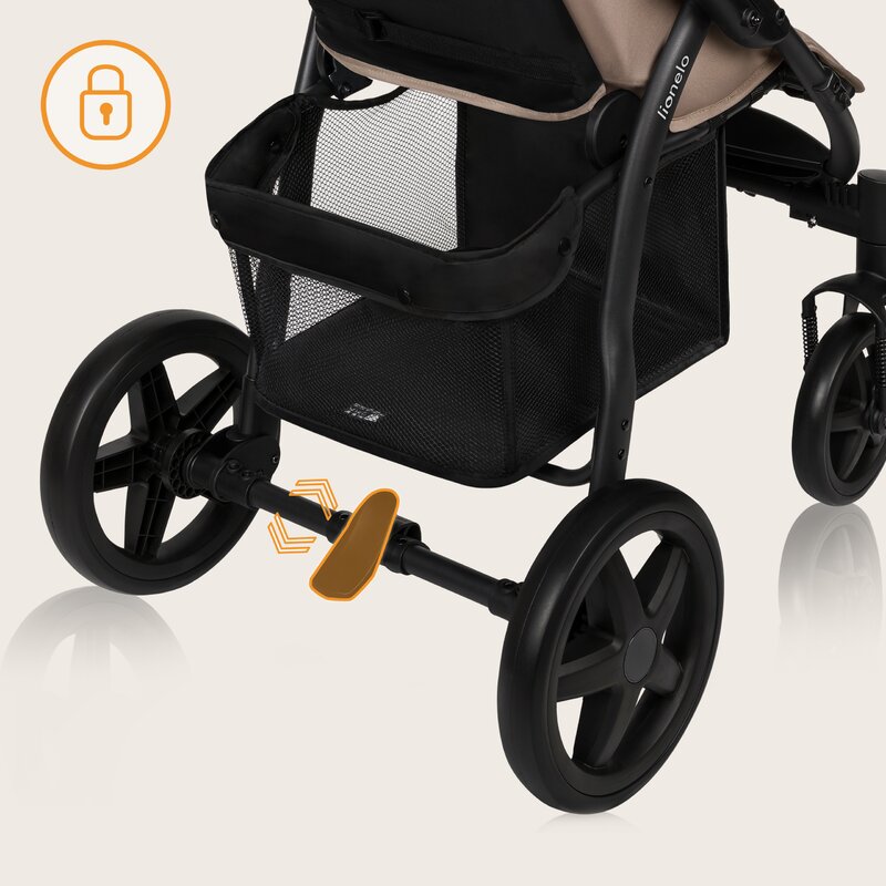 Carucior Lionelo Annet Plus, Sport, 0-22 Kg, Bej - imagine 3