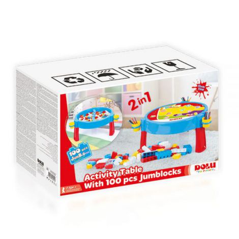 Masuta activitati Dolu 100 cuburi constructie - imagine 3