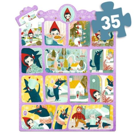 Puzzle Djeco Scufita Rosie - Creează Povesti - imagine 4