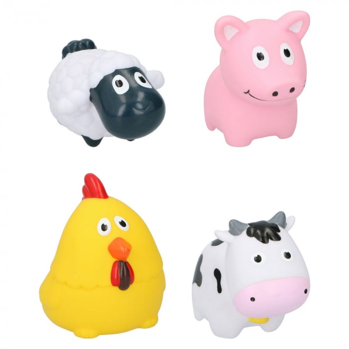 Set 4 jucării de baie Eddy Toys Animale Fermă