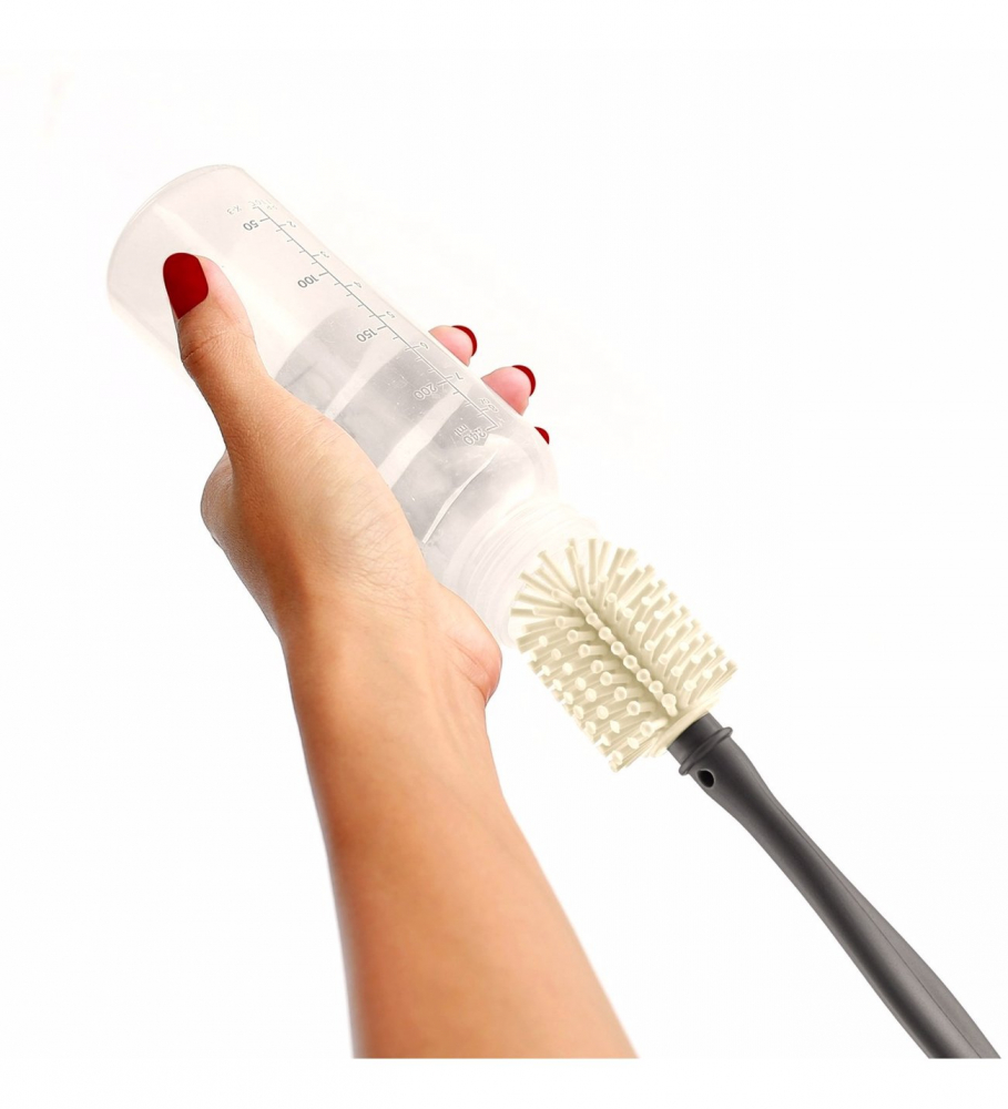 Perie Biberoane BabyJem Silicon - Curățare Eficientă - imagine 4