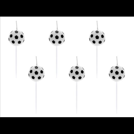 Lumanari fotbal Party deco 6 buc