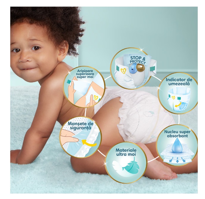 Scutece Pampers Premium Care XXL - Protecție Dublă - imagine 4