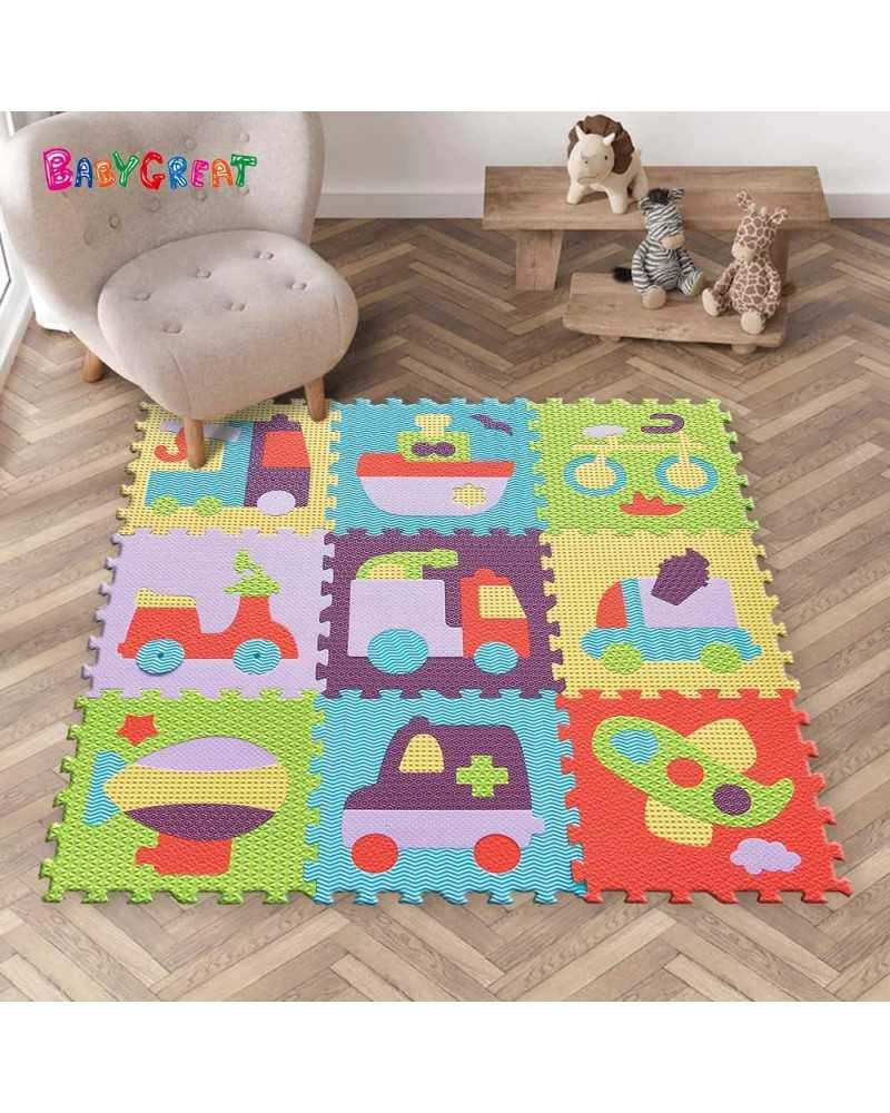 Covoras Puzzle Animalute Vesele 92x92 cm - Babygreat - imagine 5