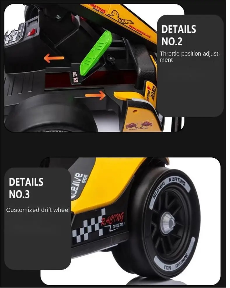 Kart Electric Red Nichiduta, 2 Motoare, Telecomanda - imagine 2