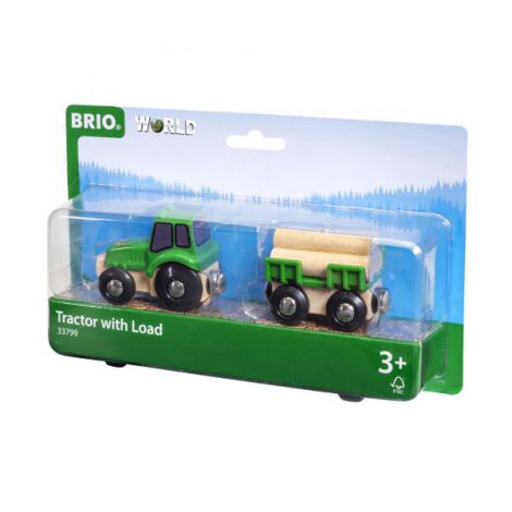 Tractor cu încărcător Brio pentru Trenulete Lemn