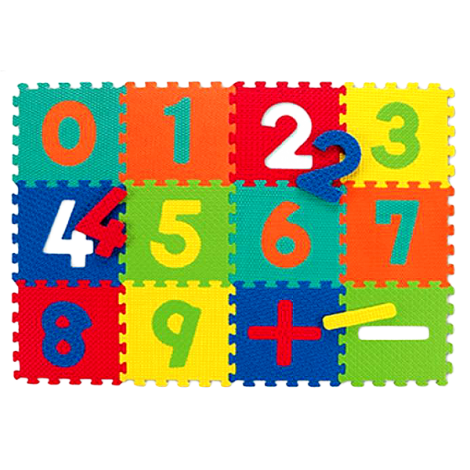 Covoraș puzzle Spartan numere, 12 piese, spumă
