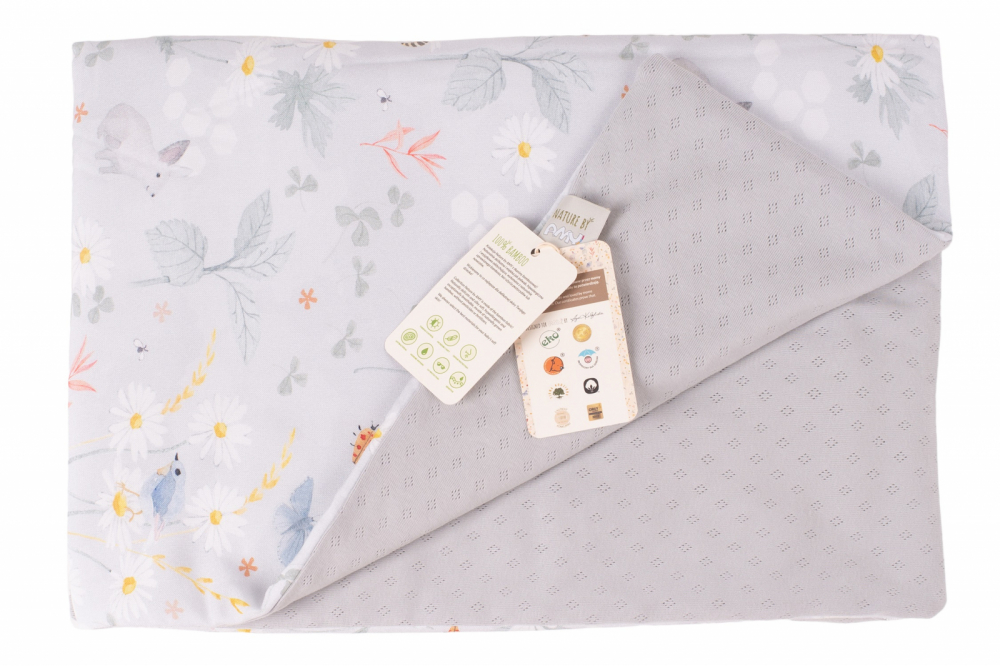 Paturica Bamboo Amy + Rucsacel Lunca Gri - imagine 4