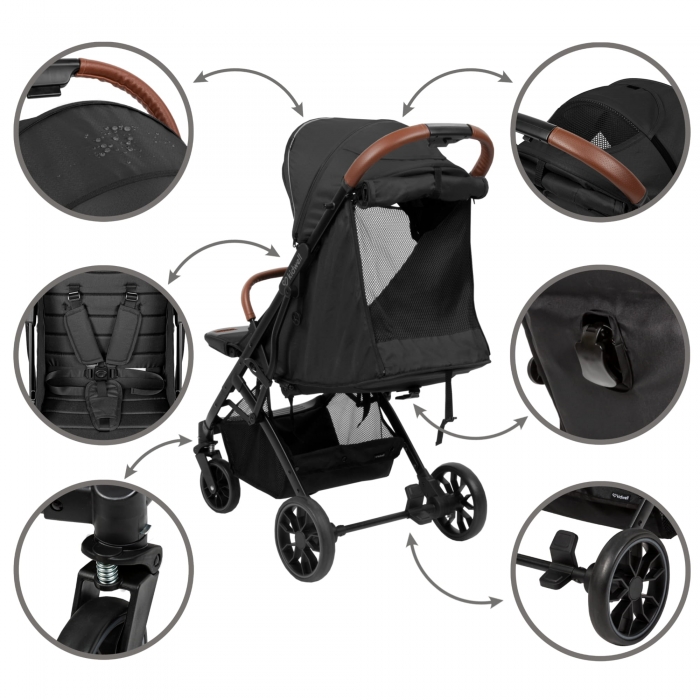 Carucior Sport Kidwell Colmer Jet Black, 22kg - imagine 10