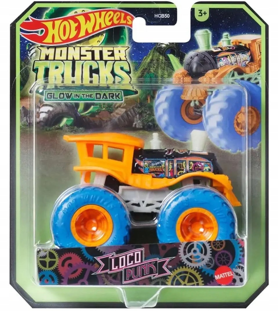 Hot Wheels Loco Punk Monster Truck Glow In The Dark