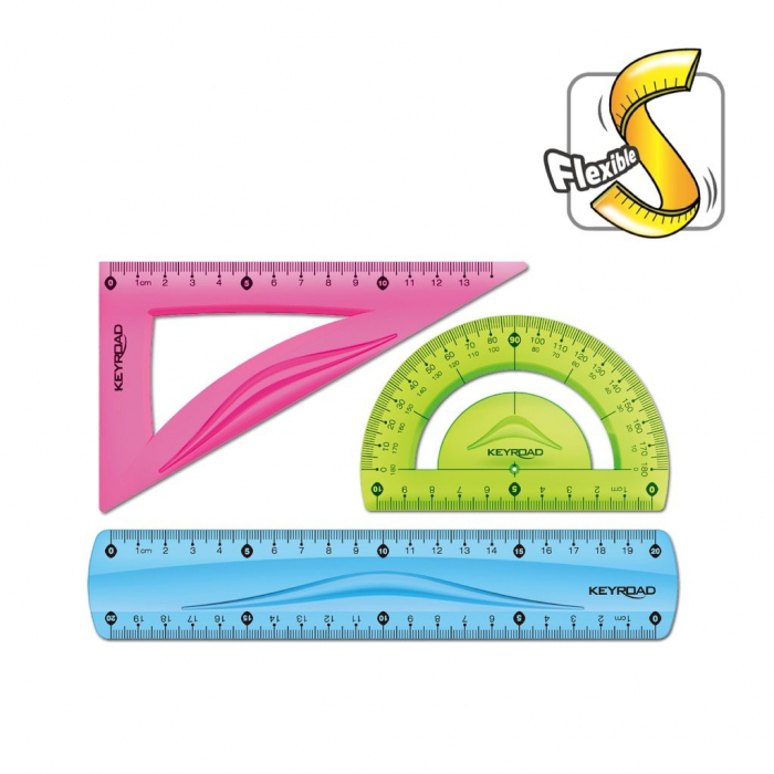Set Geometrie Keyroad 3 Piese, 20cm