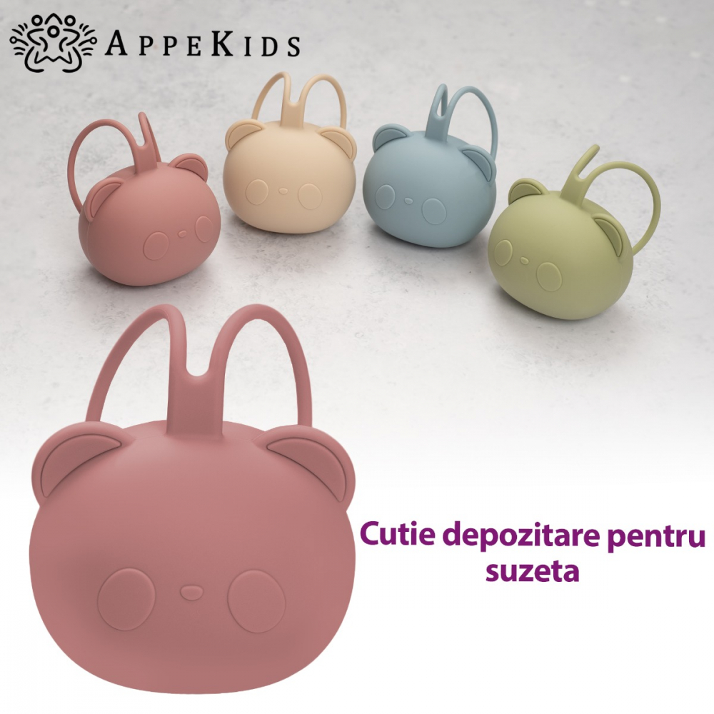Suport Suzeta AppeKids Silicon Bear | Protecție și Stil - imagine 3