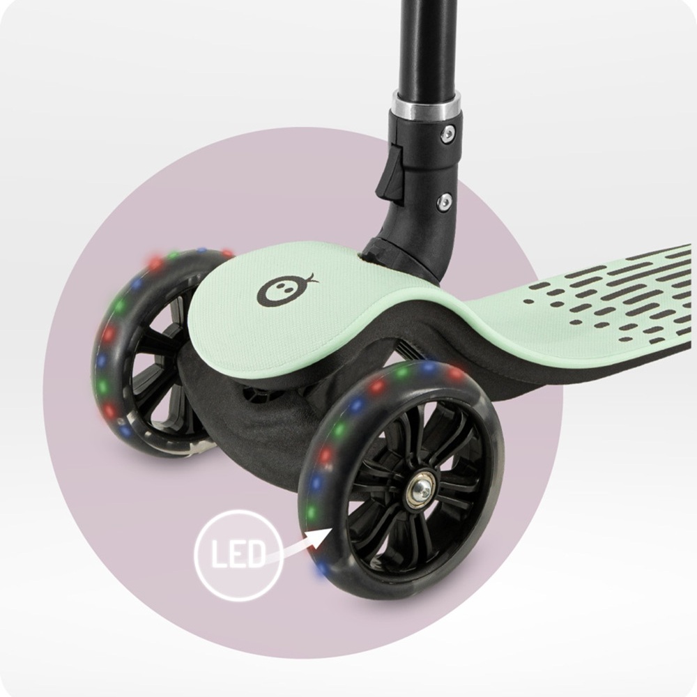 Trotineta Momi San Verde cu LED - Pliabilă - imagine 5