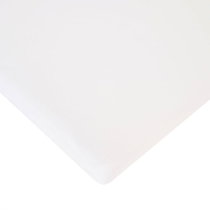 Cearsaf Childhome Bumbac Organic 60x120 cm Alb