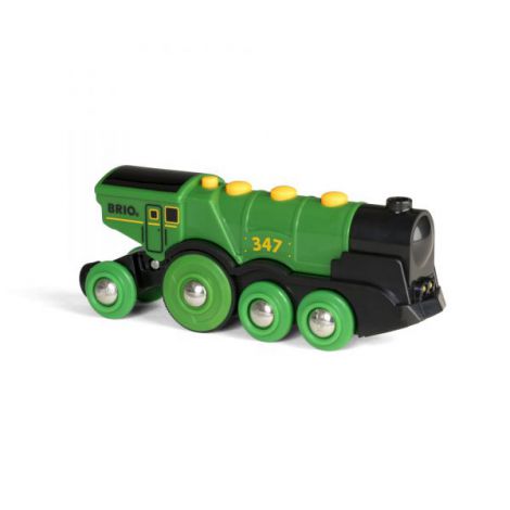 Locomotiva Verde Brio cu Sunet si Lumini - imagine 3