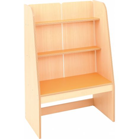 Biblioteca Flexi Portocalie Moje Bambino cu 3 Rafturi