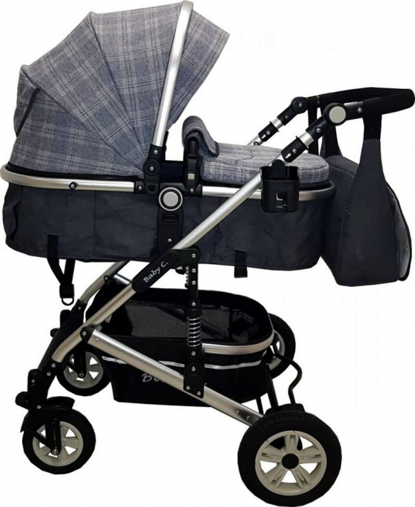 Carucior Baby Care 3-in-1 Gri Transformabil